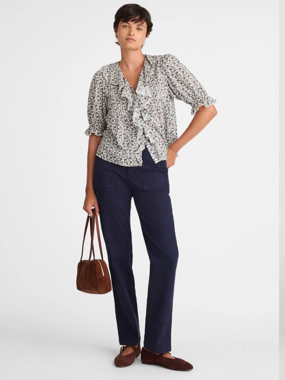 Madewell NWT Utility Straight-Leg Pants Midnight Navy Size 28